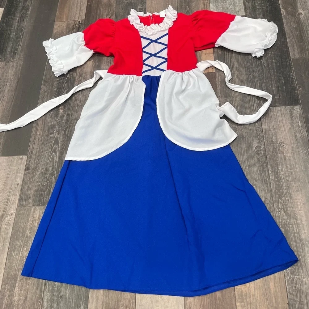 Betsy Ross Colonial Patriotic Child Costume L- 12/14 America 4th Of July
